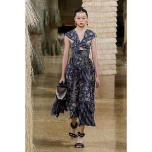 Ulla Johnson Naaila Batik midi dress in Indigo
